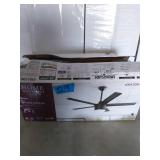 HOMEDECORATOR COLLECTION Merwry 52 in. Integrated LED Indoor Matte Black Ceiling Fan with Light Kit and Remote Control