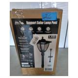 Nature POWER Bayport 72 in. Outdoor Black Solar Lamp Post with Super Bright Natural White LED