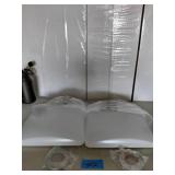 2 METALUX FM 15 in. White Square Integrated LED Flush Mount Light with Selectable Color Temperature