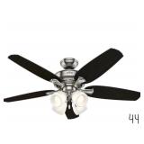 Channing 52 in. Indoor LED Brushed Nickel Ceiling Fan with Light