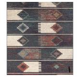 WELL WOVEN Taos Socorro Blue Scandinavian Tribal Southwestern 6 ft. 7 in. x 9 ft. 2 in. Area Rug