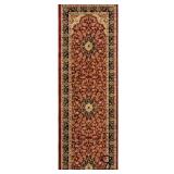 WELL WOVEN Barclay Medallion Kashan Red 3 ft. x 10 ft. Traditional Runner Rug