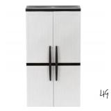 Plastic Freestanding Garage Cabinet in Gray (35 in. W x 71 in. H x 18 in. D)