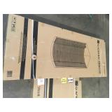 Glacier Bay Glamour 32 in. x 73.90 in. Semi-Frameless Corner Hinged Shower Door in Satin Nickel not used see pictures