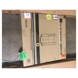 Glacier Bay Glamour 32 in. x 73.90 in. Semi-Frameless Corner Hinged Shower Door in Satin Nickel not used see pictures