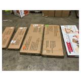 Lot with New Wall Shelves and Solid Wood worksurfaces 5 units total see pictures