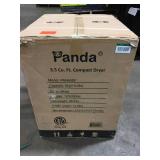 Panda 3.5 cu. ft. Compact Portable Laundry Dryer, White open box customer return see pictures