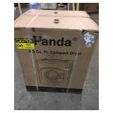 Panda 3.5 cu. ft. Compact Portable Laundry Dryer, White open box customer return see pictures