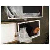 Techni 48 in. Rectangular Chocolate 3 Drawer Computer Desk with Keyboard Tray not used see pictures