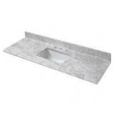 Home Decorators 73 in. W x 22 in. D Marble Single Trough Sink Vanity Top in Carrara not used