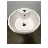 Monaco Circular Basin Pedestal Sink in Glossy White by Swiss Madison Customer Returns See Pictures