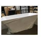 Freestanding Bathtub - 59 in. White Acrylic Bathtub - Modern Stand Alone Tub by AKDY Slight  Damaged see pictures Customer Returns See Pictures