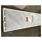 Home Decorators 73 in. W x 22 in. D Marble Single Trough Sink Vanity Top in Carrara not used