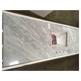 Home Decorators 73 in. W x 22 in. D Marble Single Trough Sink Vanity Top in Carrara not used