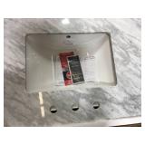 Home Decorators 73 in. W x 22 in. D Marble Single Trough Sink Vanity Top in Carrara not used