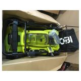 Lot of 3 Ryobi 40V Cordless Lawnmowers 2 of them have a battery and charger one is tool only customer returns see pictures