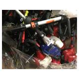 Gaylord with Assorted Outdoor Tools Various brands models and conditions customer returns see pictures