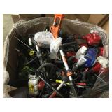 Gaylord with Assorted Outdoor Tools Various brands models and conditions customer returns see pictures