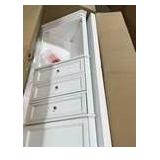 Hampton Harbor 23 in. W x 13 in. D x 67-1/2 in. H Corner Linen Cabinet in White by Home Decorators Collection A little bit Damaged Customer Returns See pictures
