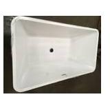 Freestanding Bathtub - 59 in. White Acrylic Bathtub - Modern Stand Alone Tub by AKDY Slight  Damaged see pictures Customer Returns See Pictures