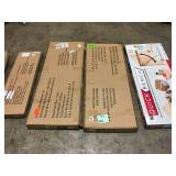 Lot with New Wall Shelves and Solid Wood worksurfaces 5 units total see pictures