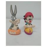 Vintage Bugs Bunny And Animaniacs Wakko Yakko Toothbrush Holders