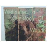 Wood Wall Décor Bear Art