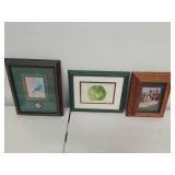 Three Small Pieces Of Framed Artwork