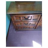 Lowboy Dresser with Two Mirrors