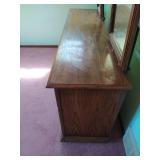 Lowboy Dresser with Two Mirrors