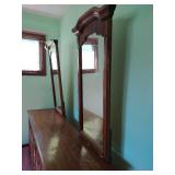 Lowboy Dresser with Two Mirrors