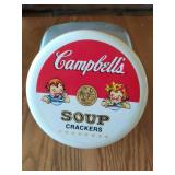 Soup crackers jar with lid and collector cards