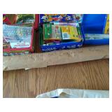 Collection of kids promotional products and coloring supplies