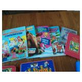 Collection of kids promotional products and coloring supplies