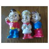 Set of three Kellogg brand  vintage toys