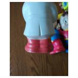 Set of three Kellogg brand  vintage toys