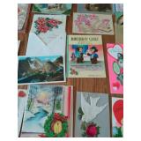 Collection of vintage greeting cards