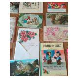 Collection of vintage greeting cards