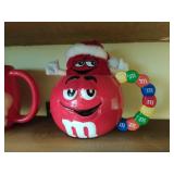 Collection of M & M cups with plush toys