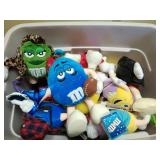 Large Bin Full of M&M Plushies