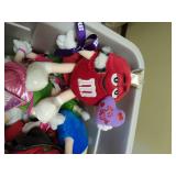Large Bin Full of M&M Plushies