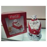 Coca-Cola Polar Bear Downhill Cookie Jar