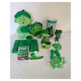Large Collection of Green Giant Toys and Décor