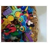 Basket Full of Wind Up Toys