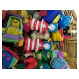 Basket Full of Wind Up Toys