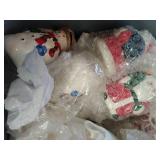 Two Bins Full of Holiday Salt and Pepper Shakers
