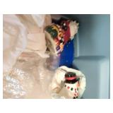 Two Bins Full of Holiday Salt and Pepper Shakers