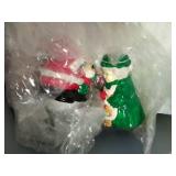 Two Bins Full of Holiday Salt and Pepper Shakers