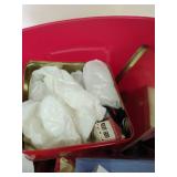 Large Bin Full of Holiday Salt and Pepper Shakers