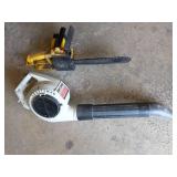 Chainsaw and Leaf Blower